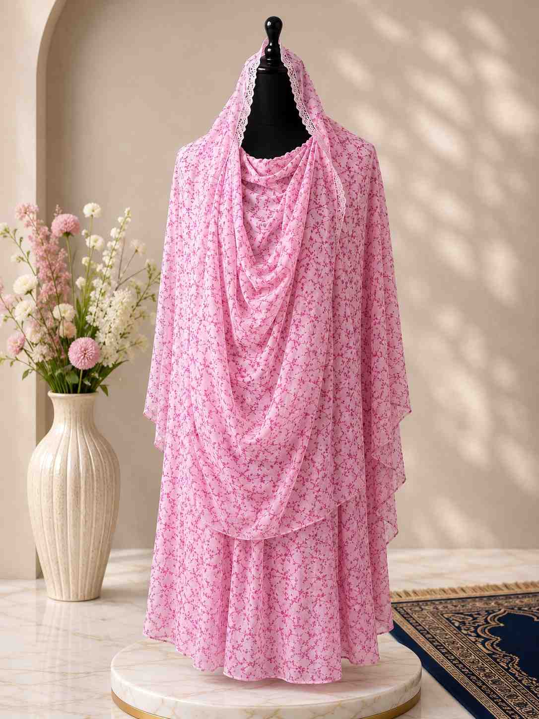 2 🌸 Pink Blossom Hijab - Image 1